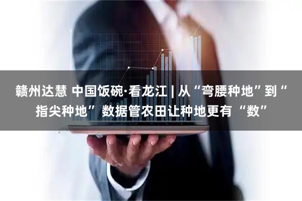赣州达慧 中国饭碗·看龙江 | 从“弯腰种地”到“指尖种地” 数据管农田让种地更有 “数”