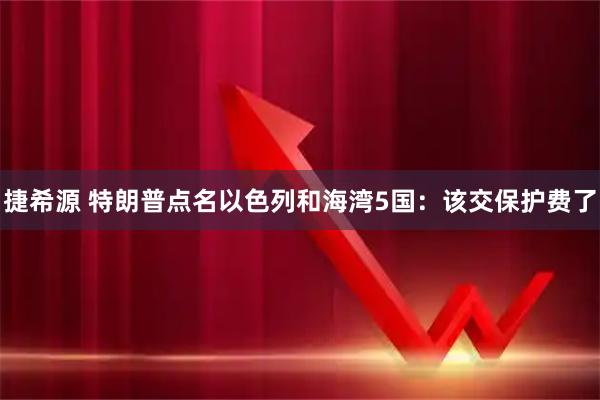 捷希源 特朗普点名以色列和海湾5国：该交保护费了