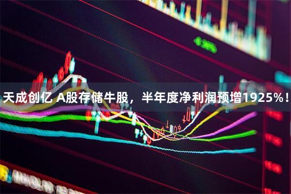 天成创亿 A股存储牛股，半年度净利润预增1925%！